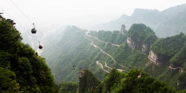 Cable Car Ride to Tianmen Mountain